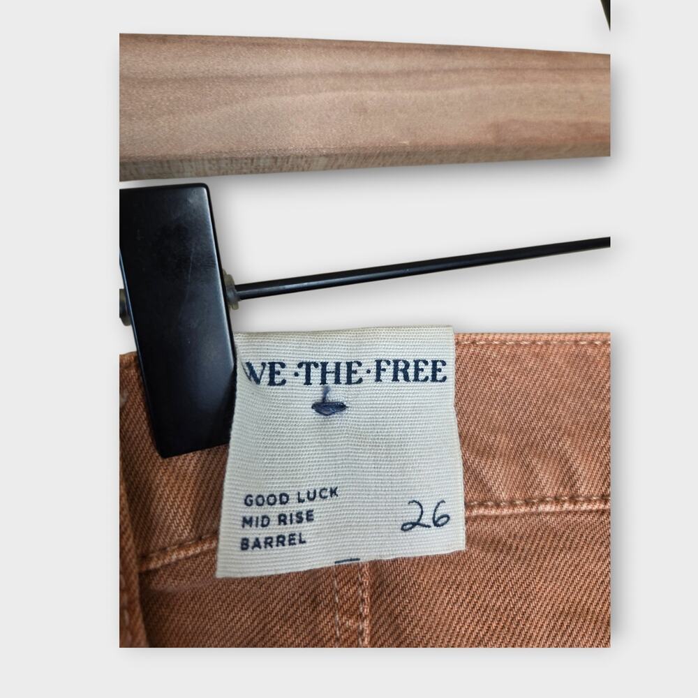 *NEW Free People We the Free Good Luck Mid Rise Barrel Jeans Women's 26 - Picture 5 of 8